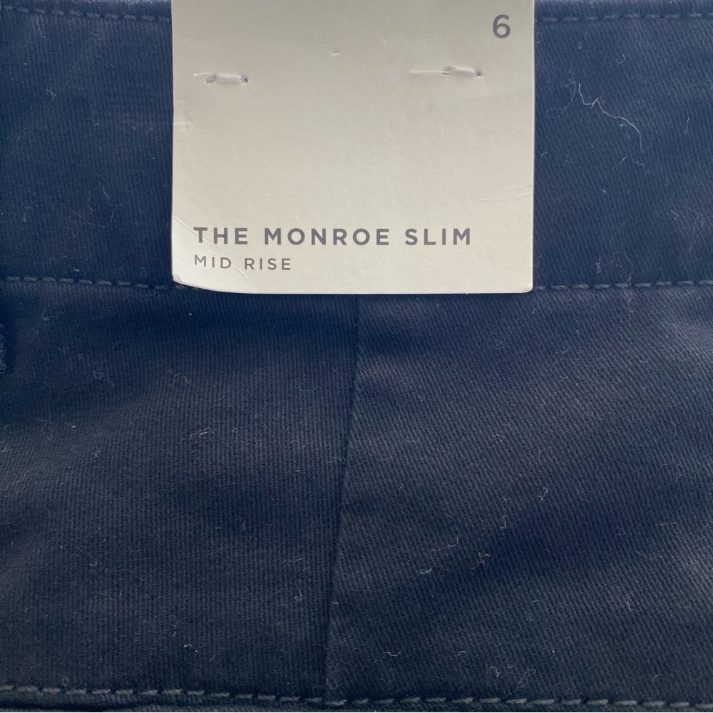 LOFT Monroe Slim Black Pants black 6 - Picture 8 of 9
